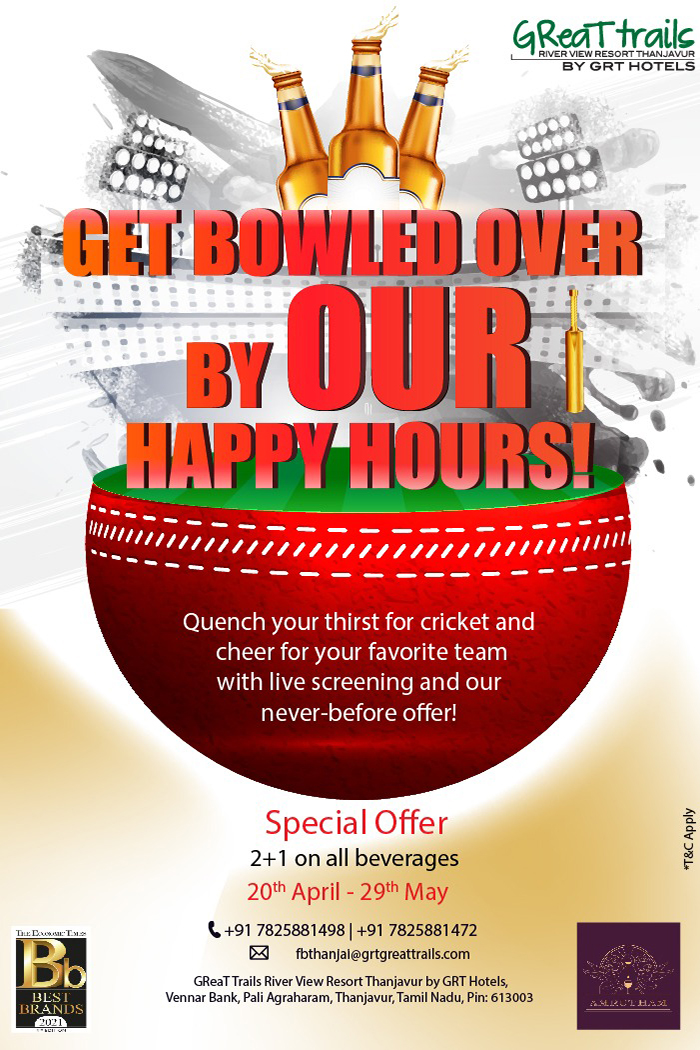 Get bowled over by our happy hours!